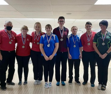 Team NL - Left to right - Art Wells (coach), Vanessa E Lynch, Amy Harris, Abigail Tiller, Brady Roberts, Jordan Park, Jack Walsh, Corrina Sears (coach)